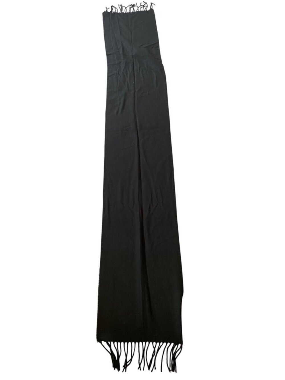 Softer Than Cashmere Black Scarf Fringe Ends